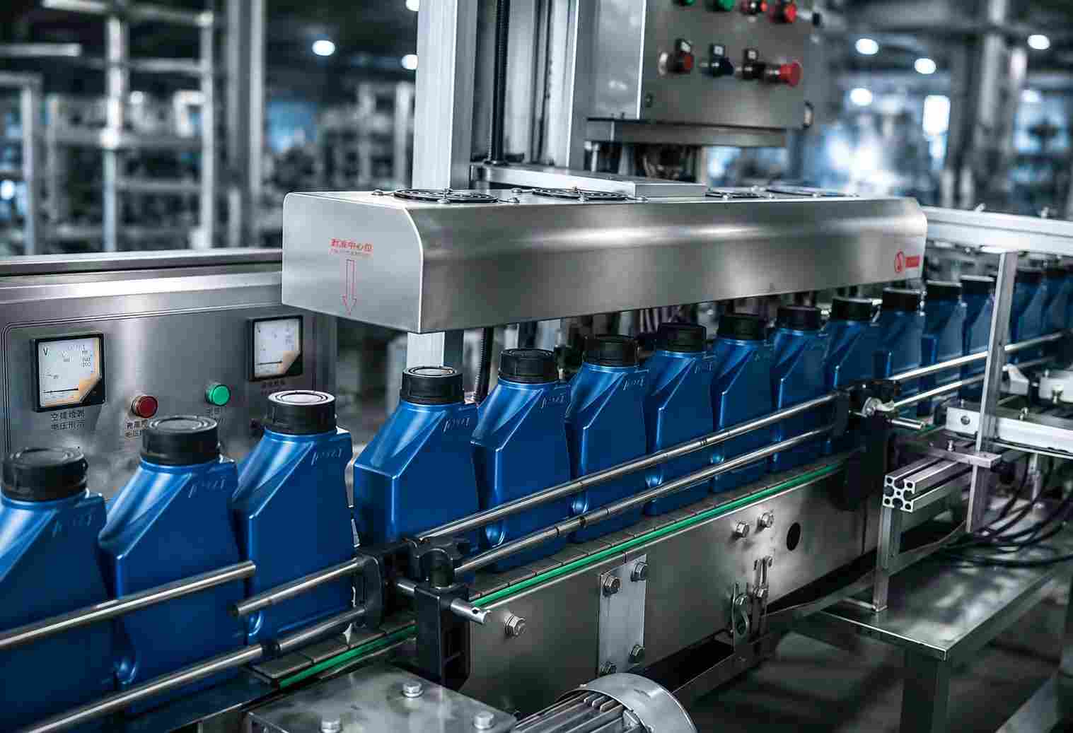 Jiguan Petroleum automatic lubricant engine oil production line factory workshop